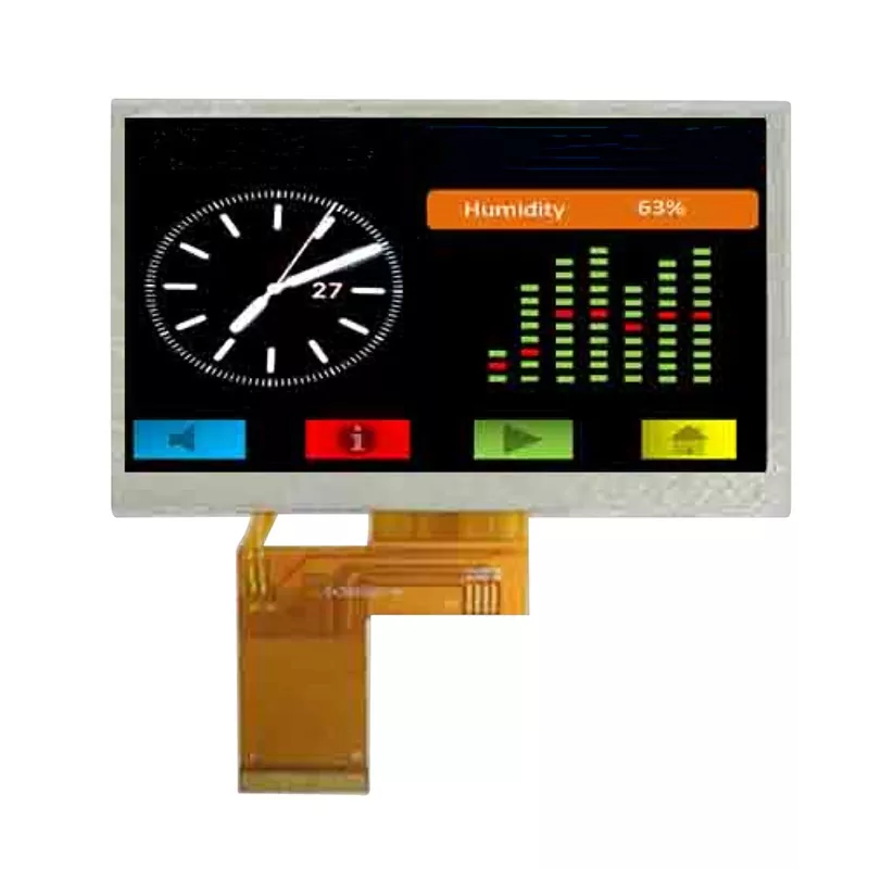 4,3 colio 480x272 Plačiosios temperatūros TFT modulis