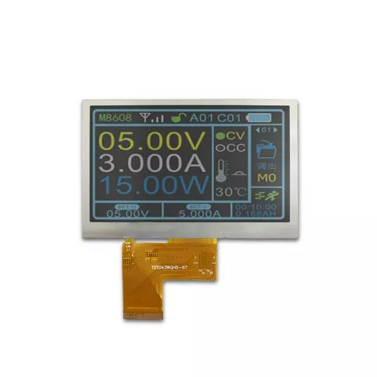 4,3 colio WQVGA IPS TFT modulis